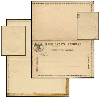 Mexico 1891 4¢ Ltr Cd Error Albino Value Lc7x Bam Lc6x