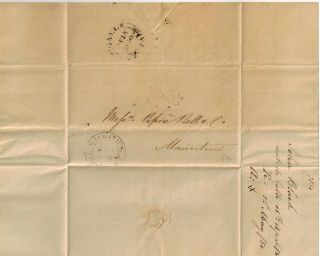 Cover And Letter Showing " Post Paid April 15,  1850 " And " Mauritius Post Paid "