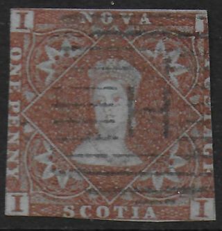 Nova Scotia Stamps 1851 Sg 1 Canc F/vf