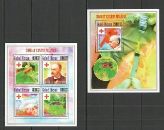 St1272 2013 Guinea - Bissau Red Cross Fight Against Malaria Kb,  Bl Mnh Stamps