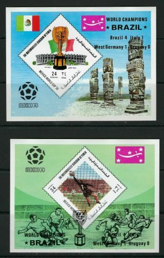Yemen Soccer,  Football,  World Cup - 1970 Varieta Black Overprint Mnh
