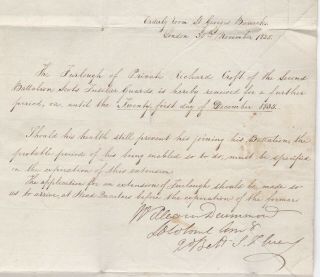 1835 Paid C,  London Soldiers 1d Concession York 