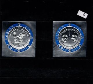 / Ajman - Mnh - Space - Spaceships - Kennedy - Apollo - Moon - Silver Stamps