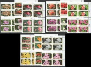 Y766 Cook Islands Flowers Butterflies 1618 - 35 Michel 420 Euro 4set Mnh
