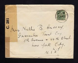 China: 1942 8c Single On Censored Cover To Usa