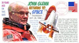 Coverscape Computer Designed 20th Anniversary John Glenn Return To Space Cover