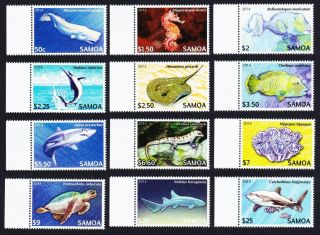Samoa Threatened Species Definitives Part 2 12v With Margins Mnh Sc 1167 - 1178