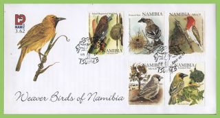 Namibia 2008 Weaver Birds Of Namibia Set On First Day Cover