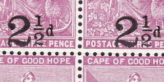 CAPE OF GOOD HOPE 1891 - 2½d VAR 
