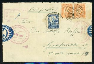 Mexico Postal History: Lot 2 1927 Reg Suchiate Chiapas - Guatemala $$$$
