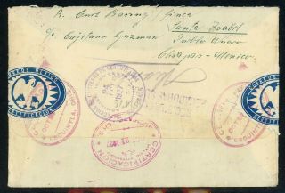 Mexico Postal History: LOT 2 1927 REG SUCHIATE CHIAPAS - GUATEMALA $$$$ 2