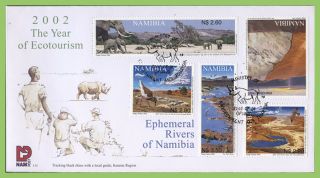 Namibia 2002 Ephemeral Rivers Set On First Day Cover