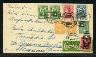 Colombia Postal History: Lot 1 1930 Scadta Air Via Canal Zone To Germany $$$$