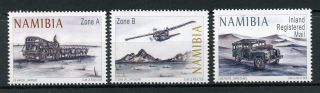 Namibia 2018 Mnh Ox Wagon To Airplane 3v Set Cars Transport Aviation Stamps