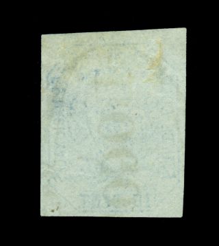 COLOMBIA 1863 Coat of Arms 10c blue - bluish paper - Scott 28 2