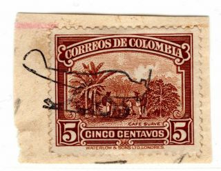 Colombia - Private Carrier - Servicio Aereo Saco - 5c Coffee Stamp - 1933