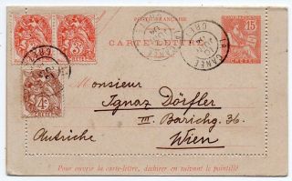 1904 France Offices In Crete Greece Cover,  Canee Pmk,  Sent To Austria