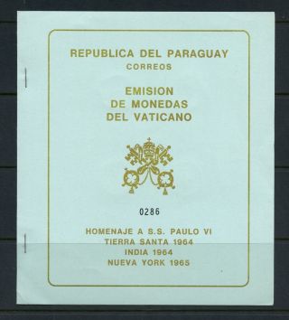 P244 Paraguay 1964 Pope John Xxiii & Paul Vi Booklet Mnh