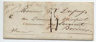 1853 Martinique To France Taxed Cover,  Macouba,  British Packet,  Rarity
