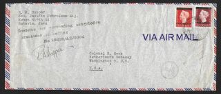 Netherlands Indies Covers 1948 Airmailcover Batavia To Washington / Postmark