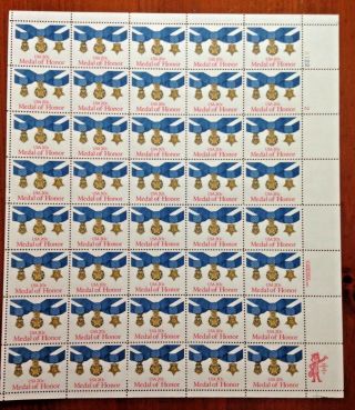 Medal Of Honor 20 Cent Postage Stamp,  1983,  Full Sheet,  2045,  40 Stamps