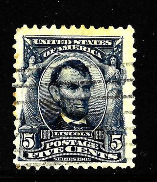 Hick Girl Stamp - Old U.  S.  Sc 304 Lincoln,  Issue 1902 Y2248