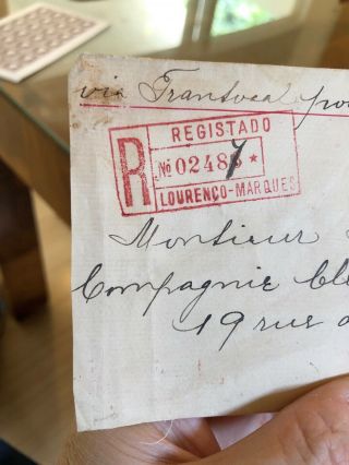 Rare 1898 Lourenço Marques Portugal Colonial Cover To Paris France Registered 3