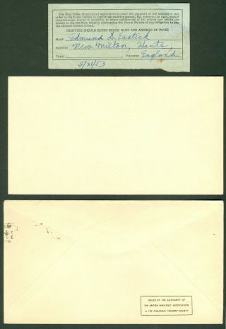 1953 Coronation First day cover sent to USA,  June 3rd 1953.  With contents 2