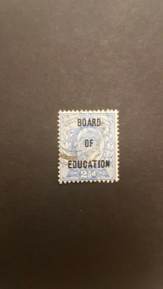 1902 Gb King Edward Vii Sgo85 Board Of Education Stamp Kevii Evii
