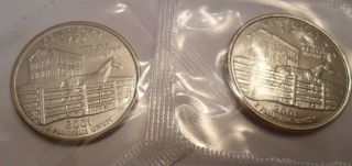 2001 P & D Kentucky Quarter Coin Set (2 Coins) Cello