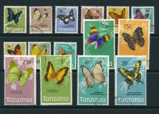 Tanzania 1973 Butterflies Sg 158 - 72
