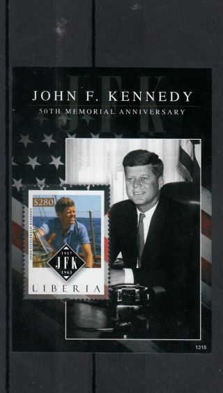 Liberia 2013 Mnh John F Kennedy 50th Memorial Anniv 1v S/s Jfk Us Presidents