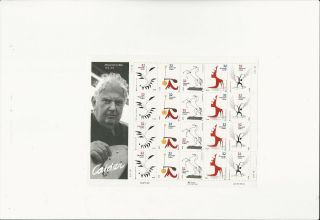 Us Stamps/postage/sheets Sc 3202a Alexander Calder - Sculptor Mnh F - Vf Og Fv$6.  40