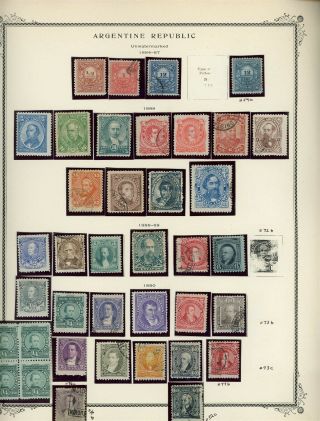 Argentina Scott Specialty Album Page Lot 3 - See Scan - $$$