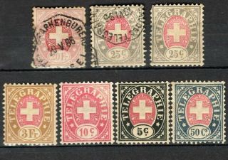 Switzerland,  1881 Old Telegraph Stamps Mint/used 556