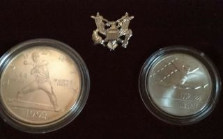 1992 U.  S.  U.  S.  Olympic Commemorative 2 - Coin Set - Proof