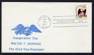 1977 Mondale V.  P.  Inauguration - Unknown - Maker Ceylon Inaugural Cover Pa605