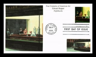 Dr Jim Stamps Us Edward Hopper Four Centuries Art First Day Cover Santa Clara