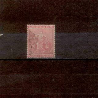 Cape Of Good Hope 1872 1d Carmine - Red Crown Cc Inverted Watermark Sg29w