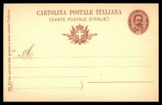 Mayfairstamps Italy Cross Coat Of Arms Postal Card Stationery Wwb38505