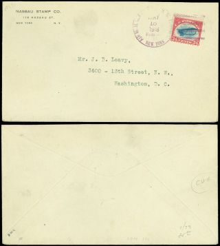 May 15,  1918 Air Mail Service York Pmk On Ff Cover,  Fdc Sc C3 Scv $750.  00