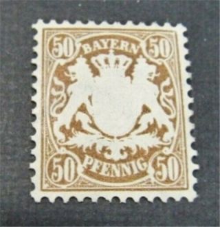 Nystamps German States Bavaria Stamp 45 Og H $800