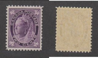 Mnh Canada 2 Cent Queen Victoria Leaf Stamp 68 (lot 15609)