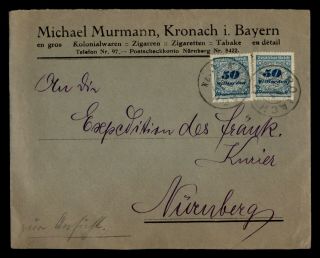 Dr Who 1923 Germany Kronach To Nurnberg E51536