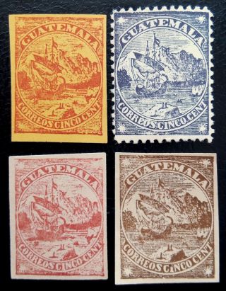 Guatemala,  4 Old Unlisted Stamps