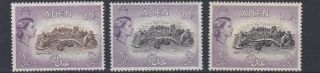 Aden 1953 - 63 S G 71,  72,  72a 3 X £1 Values Mnh Cat £160