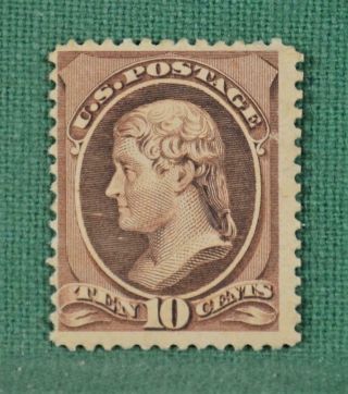 Usa America Stamp 1870 National Bank Note Co 10c Brown Sg 210 H/m No Gum (p202)