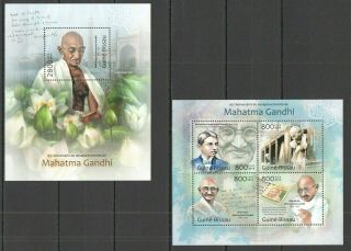 St1283 2013 Guinea - Bissau Famous People Gandhi Kb,  Bl Mnh Stamps