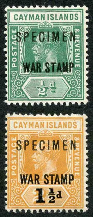 Cayman Is Sg57s And 59s Set Of 2 Overprinted Specimen M/m
