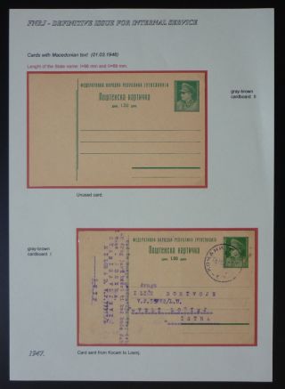 Yugoslavia Postal Stationary - Exhibition Page Serbia Croatia Slovenia J5